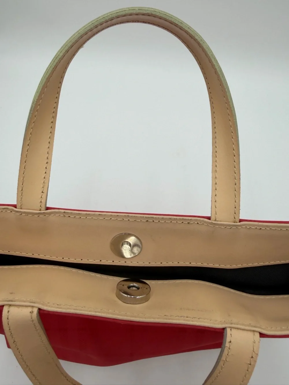 Vintage Burberry Nova Check Mini Tote Canvas Leather Handles Authenticated - Picture 10 of 15